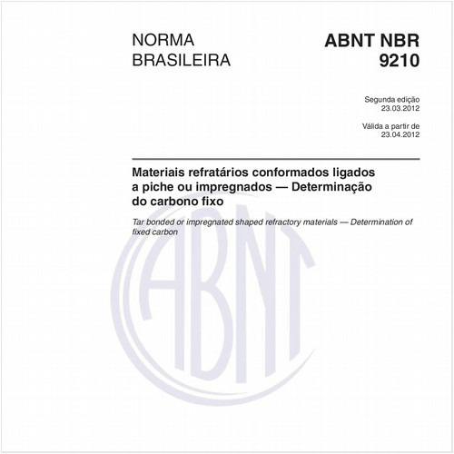 Materiais refratários conformados ligados a piche ou impregnados - Determinação do carbono fixo