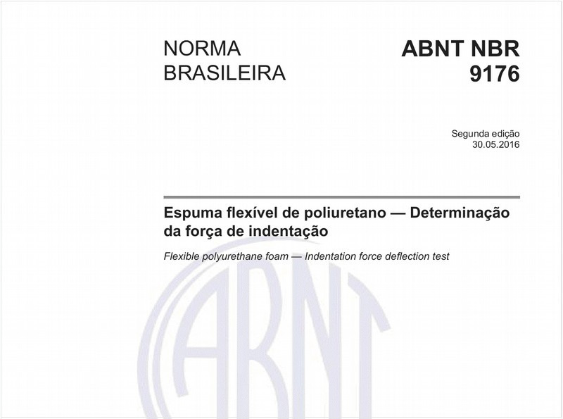 Espuma flexível de poliuretano - Determinação da força de indentação