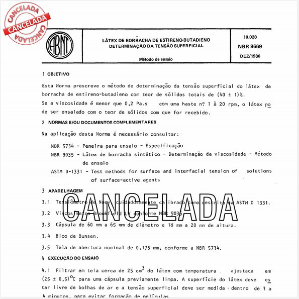 Látex de borracha de estireno-butadieno - Determinação da tensão superficial