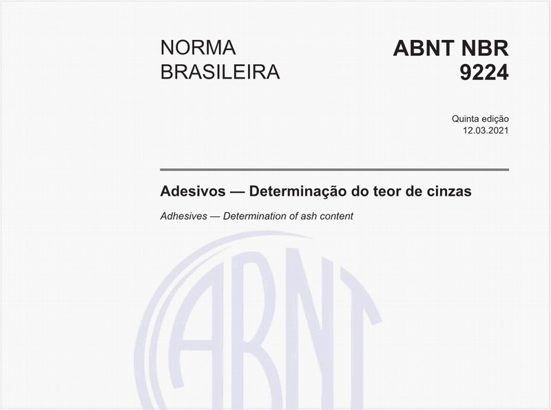 Adesivos - Determinação do teor de cinzas
