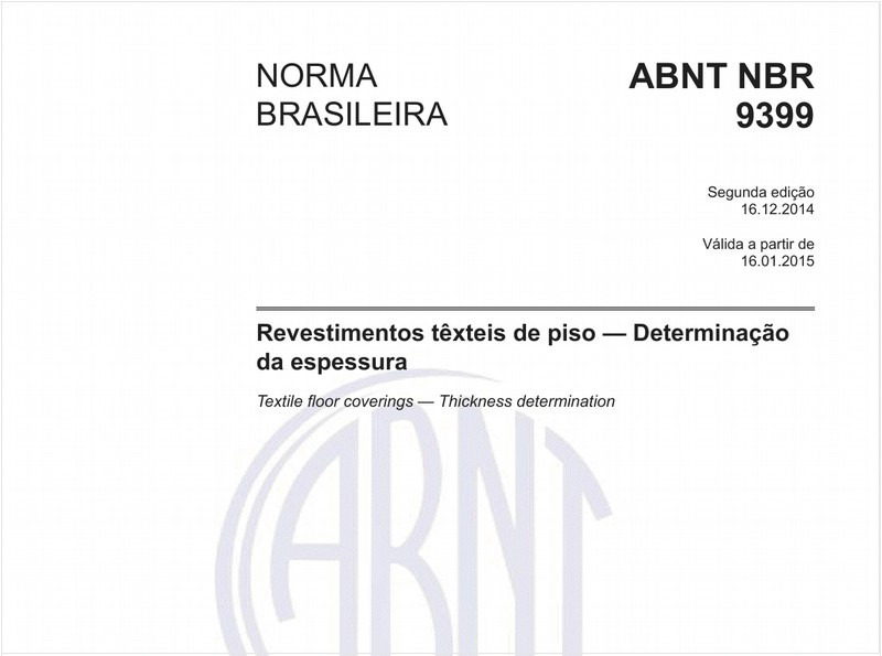 Revestimentos têxteis de piso - Determinação da espessura