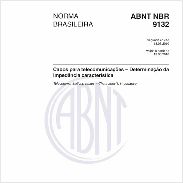 Cabos para telecomunicações – Determinação da impedância característica