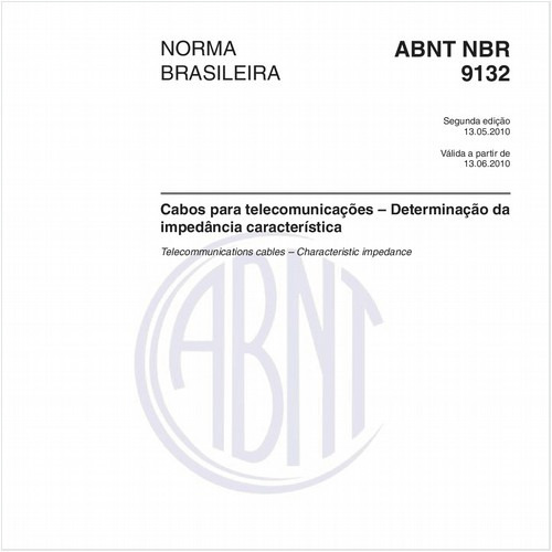Cabos para telecomunicações – Determinação da impedância característica