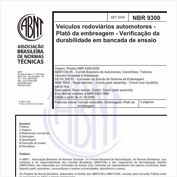 Veículos rodoviários automotores - Platô da embreagem - Verificação da durabilidade em bancada de ensaio