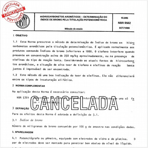 Hidrocarbonetos aromáticos - Determinação do índice de bromo pela titulação potenciométrica