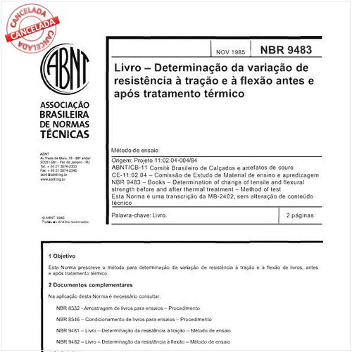 Livro - Determinação da variação de resistência à tração e à flexão antes e após tratamento térmico