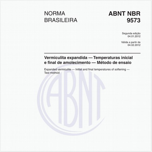 Vermiculita expandida — Temperaturas inicial e final de amolecimento — Método de ensaio