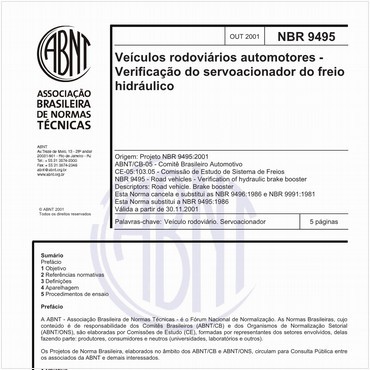 NBR9495 de 10/2001