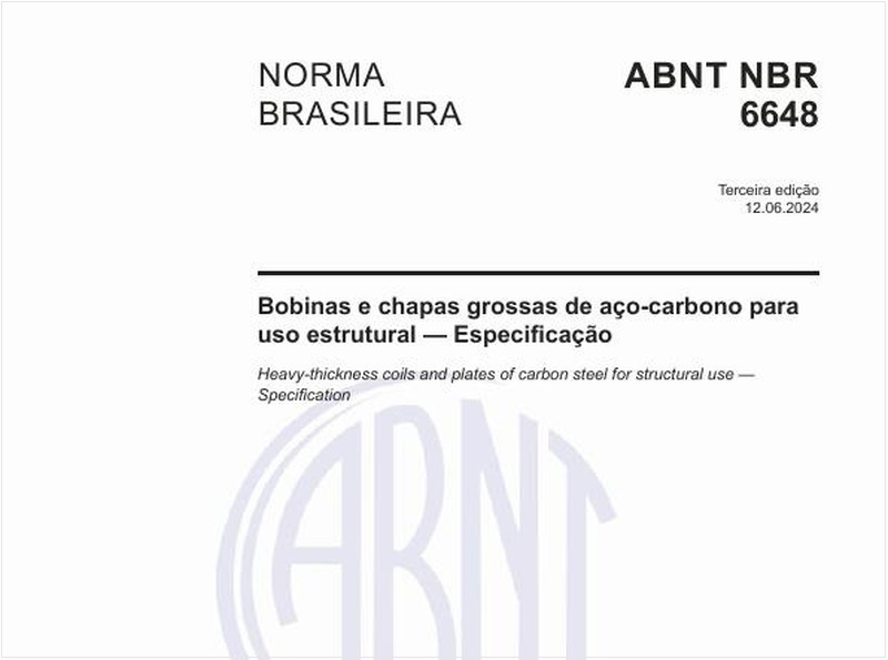 Bobinas e chapas grossas de aço-carbono para uso estrutural — Especificação