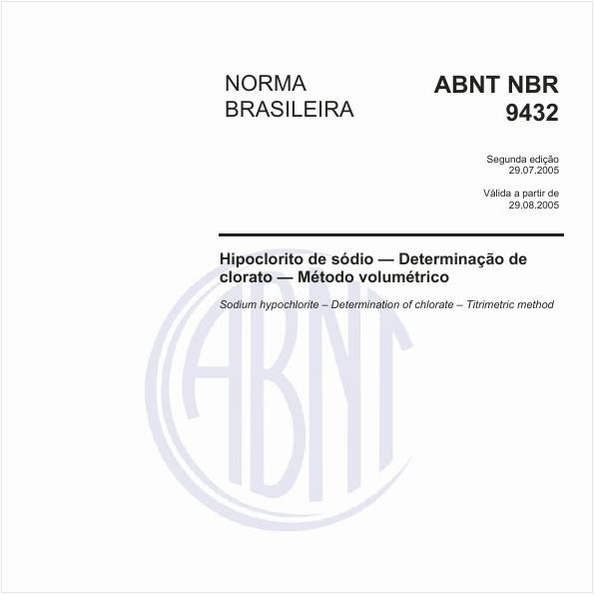 Hipoclorito de sódio - Determinação de clorato - Método volumétrico