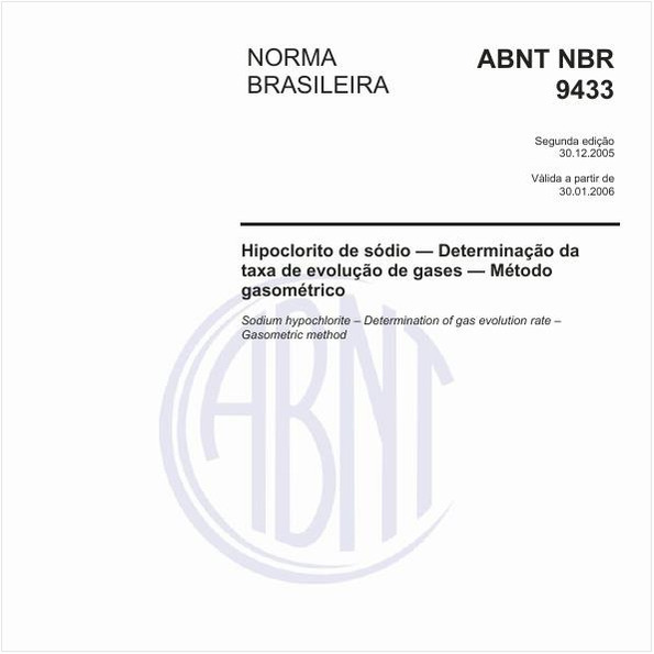 Hipoclorito de sódio - Determinação da taxa de evolução de gases - Método gasométrico