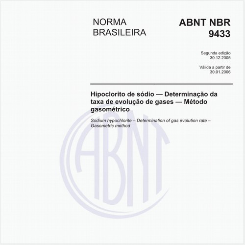Hipoclorito de sódio - Determinação da taxa de evolução de gases - Método gasométrico