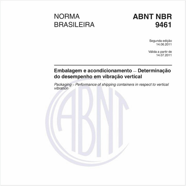 Embalagem e acondicionamento — Determinação do desempenho em vibração vertical