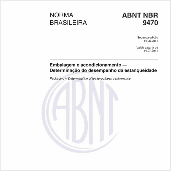Embalagem e acondicionamento — Determinação do desempenho da estanqueidade