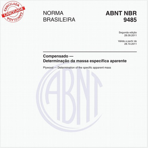 Compensado — Determinação da massa específica aparente