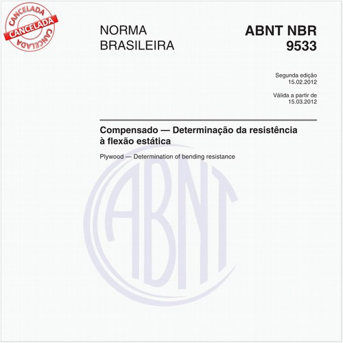 Compensado — Determinação da resistência à flexão estática