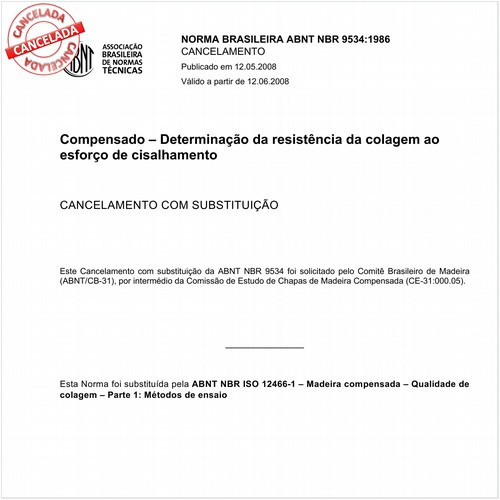 Compensado - Determinação da resistência da colagem ao esforço de cisalhamento