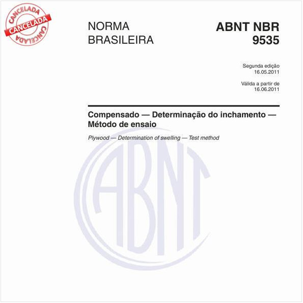 Compensado - Determinação do inchamento - Método de ensaio