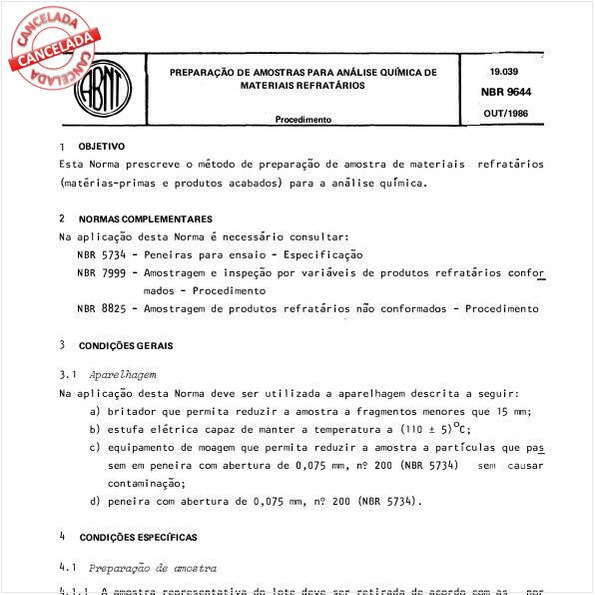 Preparação de amostras para análise química de materiais refratários