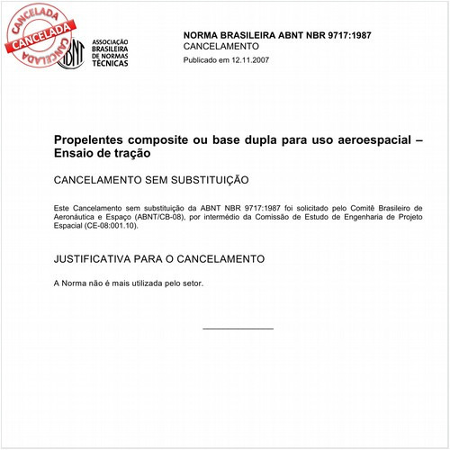 Propelentes composite ou base dupla para uso aeroespacial - Ensaio de tração