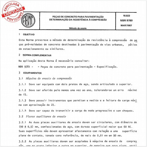 Peças de concreto para pavimentação - Determinação da resistência à compressão