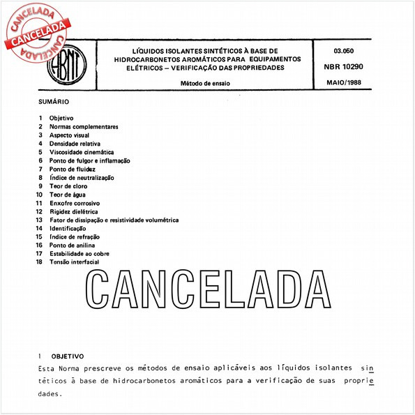 Líquidos isolantes sintéticos à base de hidrocarbonetos aromáticos para equipamentos elétricos - Verificação das propriedades