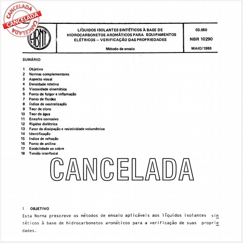 Líquidos isolantes sintéticos à base de hidrocarbonetos aromáticos para equipamentos elétricos - Verificação das propriedades