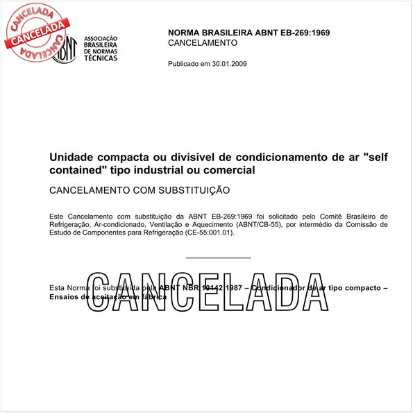 Unidade compacta ou divisível de condicionamento de ar "self contained" tipo industrial ou comercial