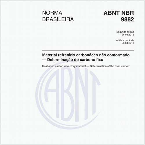 Material refratário carbonáceo não conformado — Determinação do carbono fixo