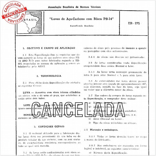 Luvas de aço-carbono com Rosca PB-14