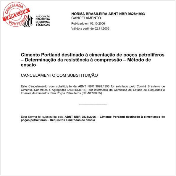Cimento Portland destinado à cimentação de poços petrolíferos - Determinação da resistência à compressão