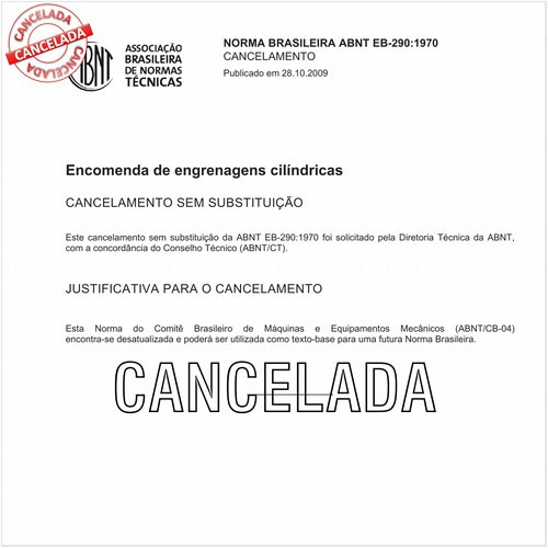 Encomenda de engrenagens cilíndricas
