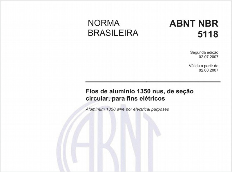 Fios de alumínio 1350 nus, de seção circular, para fins elétricos.