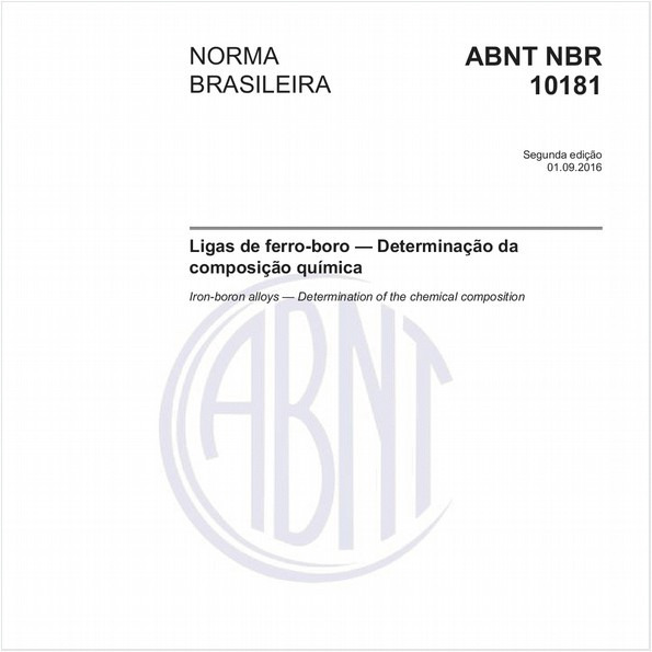 Ligas de ferro-boro - Determinação da composição química