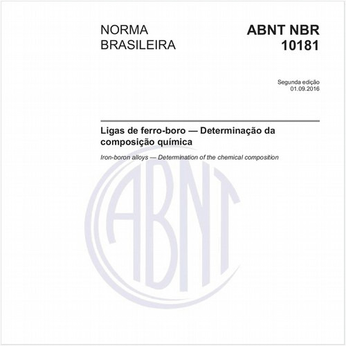 Ligas de ferro-boro - Determinação da composição química