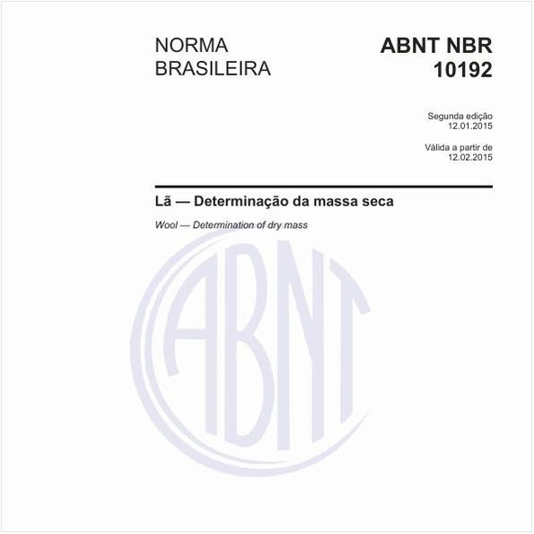 Lã - Determinação da massa seca