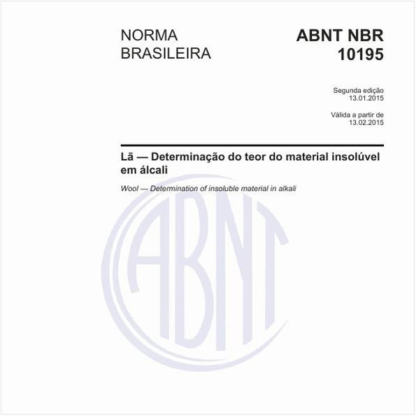 Lã - Determinação do teor do material insolúvel em álcali
