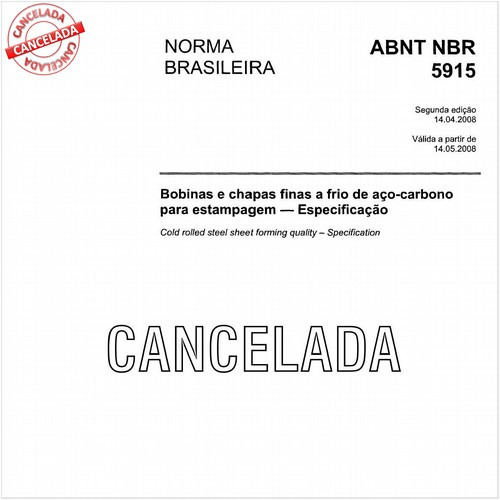 Bobinas e chapas finas a frio de aço-carbono para estampagem - Especificação