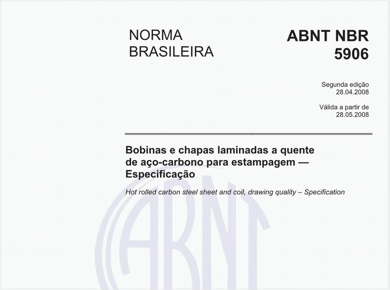 Bobinas e chapas laminadas a quente de aço-carbono para estampagem - Especificação