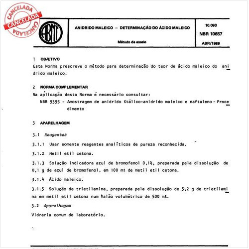 Anidrido maleico - Determinação do ácido maleico