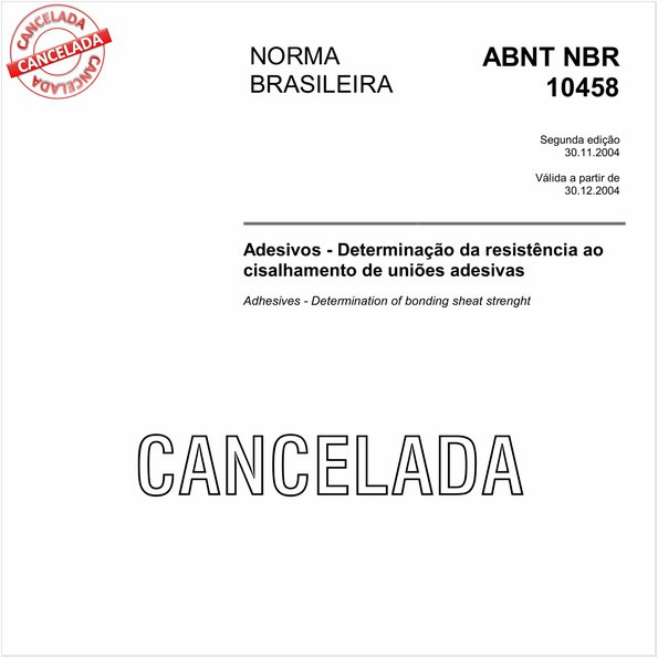 Adesivos - Determinação da resistência ao cisalhamento de uniões adesivas