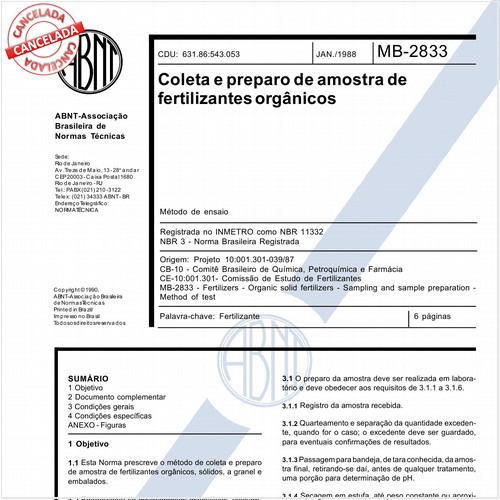 Coleta e preparo de amostra de fertilizantes orgânicos