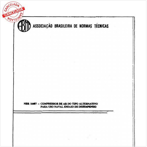 Compressor de ar do tipo alternativo para uso naval - Ensaio de desempenho