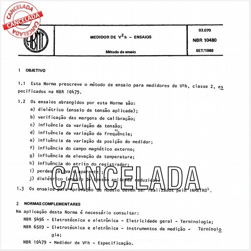 Medidor de v2h - Ensaios