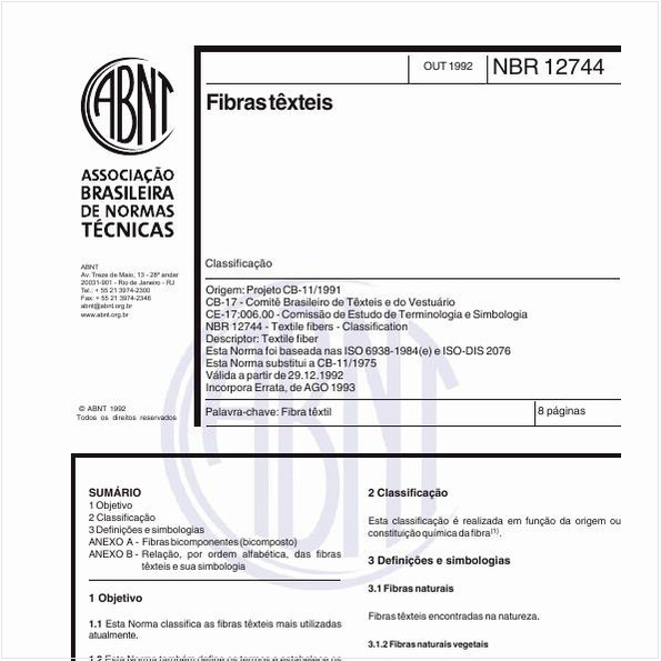 Fibras têxteis - Classificação