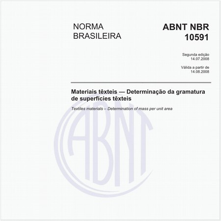 Materiais têxteis - Determinação da gramatura de superfícies têxteis