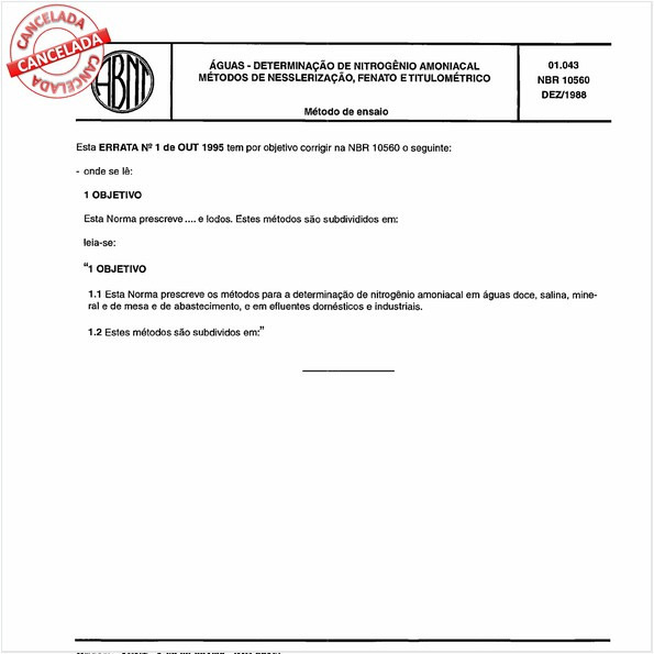 Aguas - Determinação de nitrogênio amoniacal - Métodos de nesslerização, fenato e titulométrico