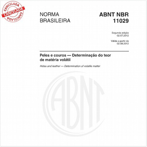 Peles e couros - Determinação do teor de matéria volátil