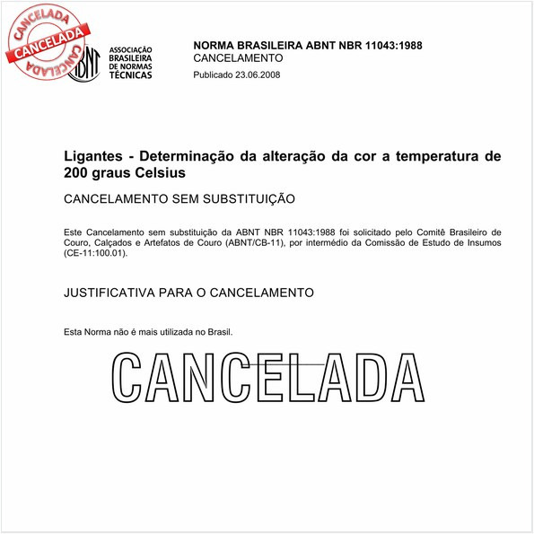 Ligantes - Determinação da alteração da cor a temperatura de 200 graus Celsius