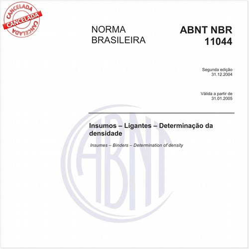 Insumos - Ligantes - Determinação da densidade